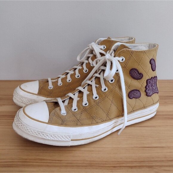 Converse Chuck Taylor 70 High Crafted Patches Sneakers Shoes Burnt Honey M10 W12 - Picture 1 of 11